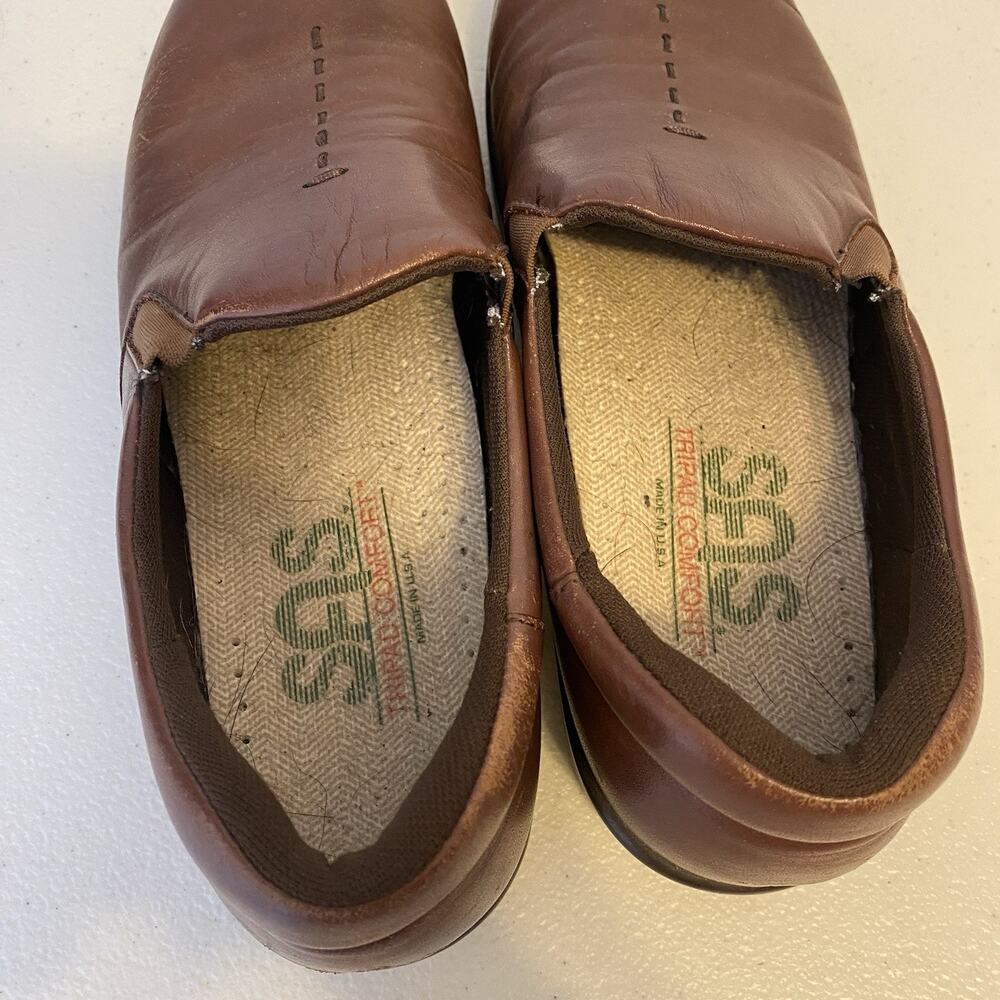 SAS Tripad Comfort Brown Leather Slip On Women Size 7.5S D0644298 USA Made - Picture 10 of 10